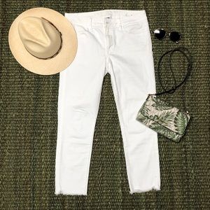 White Cropped Skinny Jeans